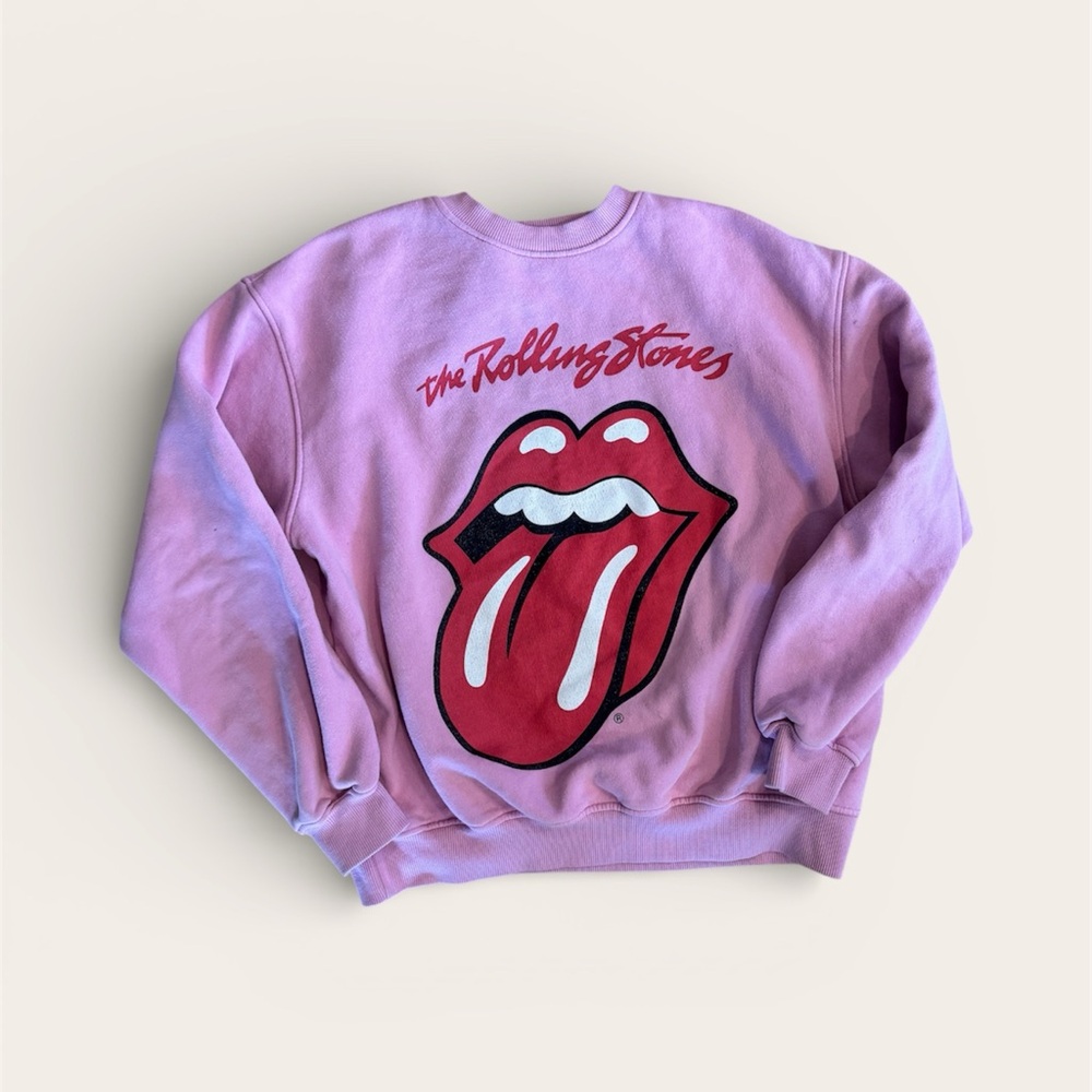 Cotton On Pink Rolling Stones Sweatshirt